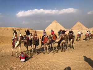 Pyramids with camels