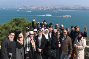 Heaven Tours USA group in front of Hagia Sophia Istanbul Turkey
