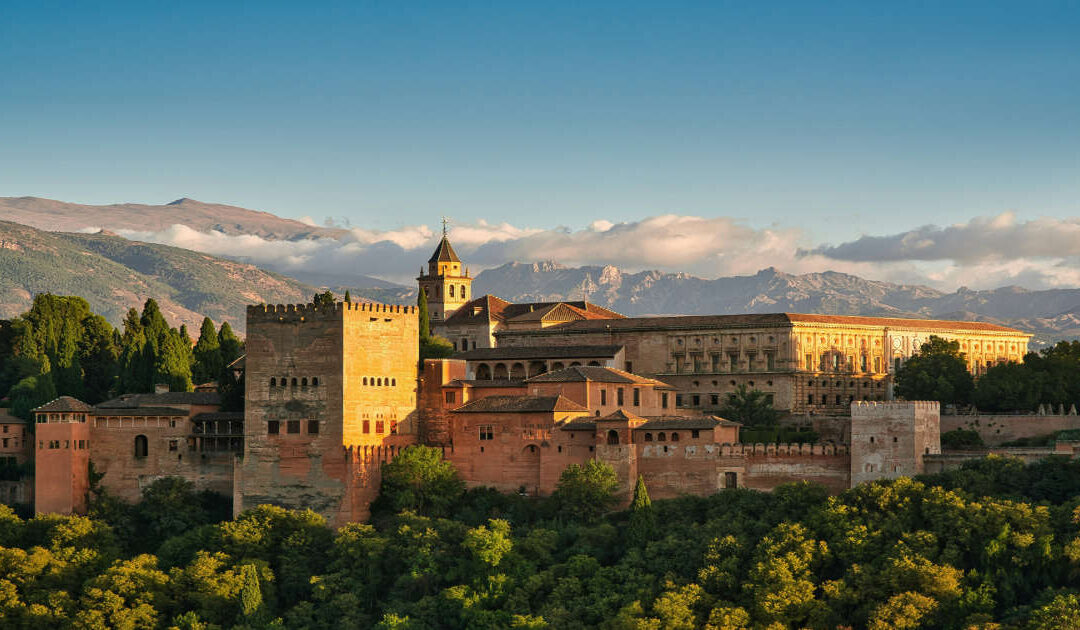 Spain and Morocco tours from USA - Alhambra Palace Granada aerial view